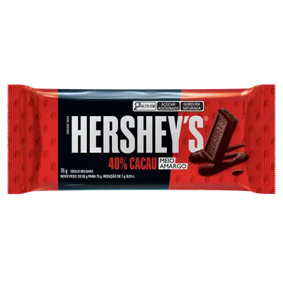 Chocolate Hersheys 40% Cacau Meio Amargo 75g